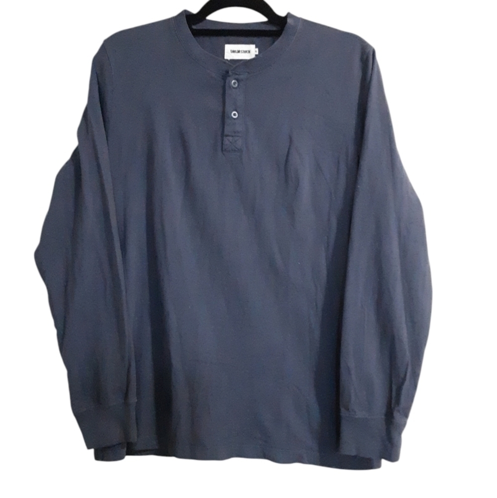 Taylor stitch tee long sleeves women 40 casual layering comfy gray